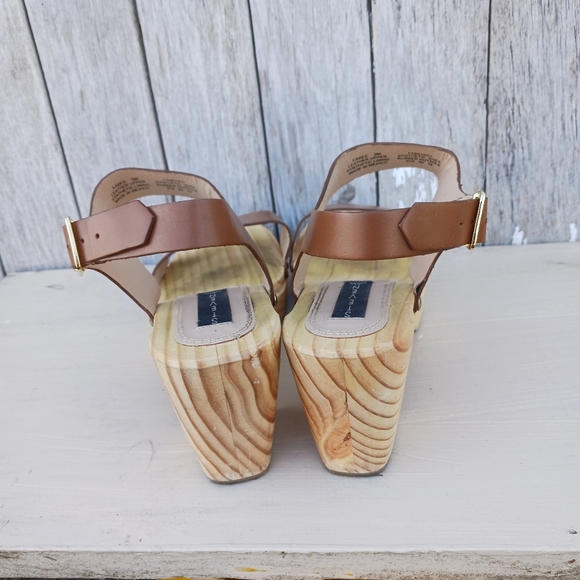 Steven By Steve Madden Womens Leather Platform Fabee Clog Sandals Cognac Size 9 - Picture 5 of 8